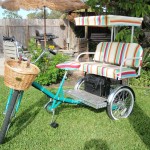 Tory Burch Family Chariot Electric Tricycle in stripes